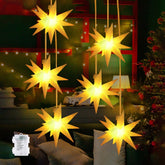 Salcar 3/6-piece set 3D star string lights, 3/6 LEDs, warm white